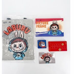 NIB Pop Mart Labubu Anniversary Set tote bag + photo frame + pin + postcard